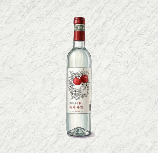 Apple Wine — Korean Fruit Wine, Sejong, 12% ABV, 500ml. Fruity, Sweet