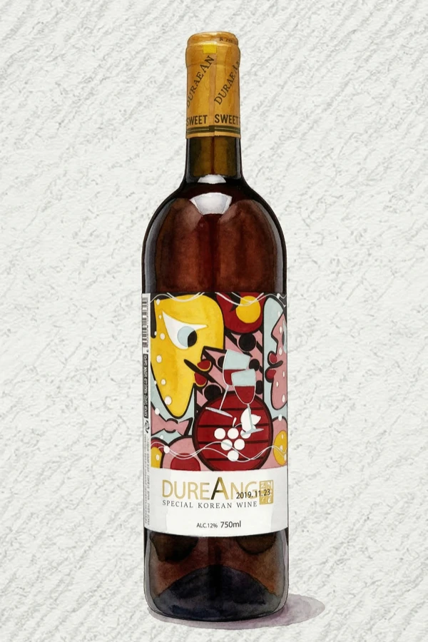 Dureang Wine — Korean Fruit Wine, Chungcheongbuk, 12% ABV, 750ml. Fruity, Sweet