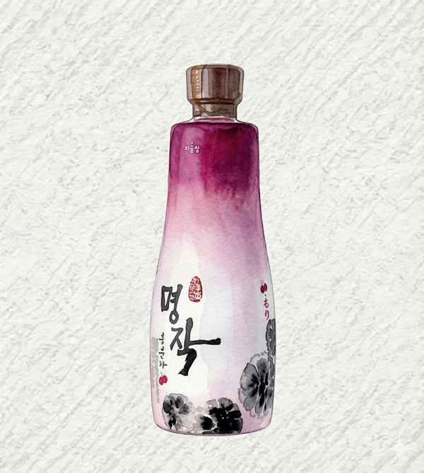 Myeongjak Black Raspberry — Korean Fruit Wine, from Jeonbuk, 13%