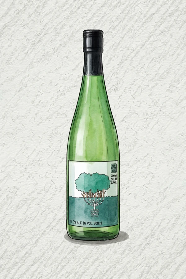 느린마을 약주 — 청주, 경기, 12% ABV, 700ml. 깔끔한, 부드러운