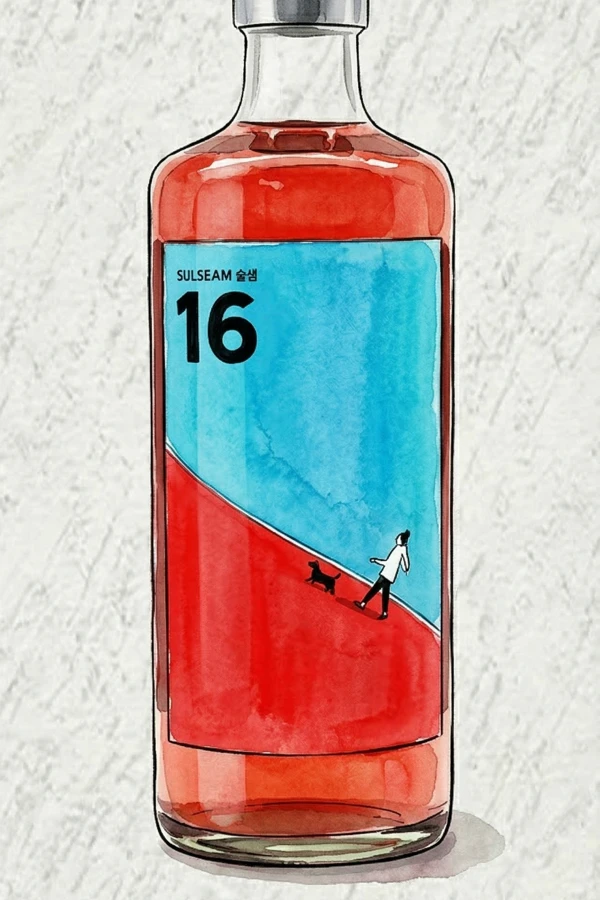 Sulsaem 16 — Korean Soju, Gyeonggi, 16% ABV, 375ml. Clean, Smooth