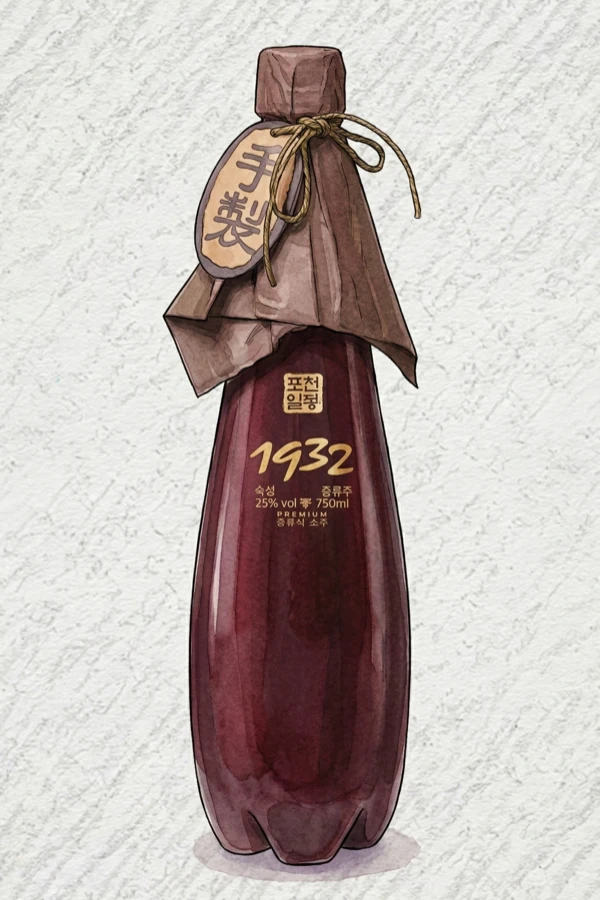1932 若芽落花生+新米/黒米 - その他, 京畿道（キョンギド）, 6% ABV, 500ml. 発芽ピーナッツブリトル, ローストナッツのコク, バニラ米の上品な甘み, 焙煎穀物の温かみのフェード