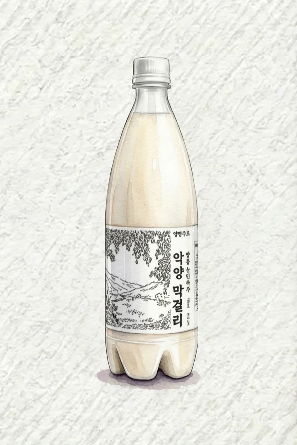 岳陽生マッコリ - マッコリ, 慶尚南道（キョンナム）, 6% ABV, 750ml. クリーミー, 発泡性