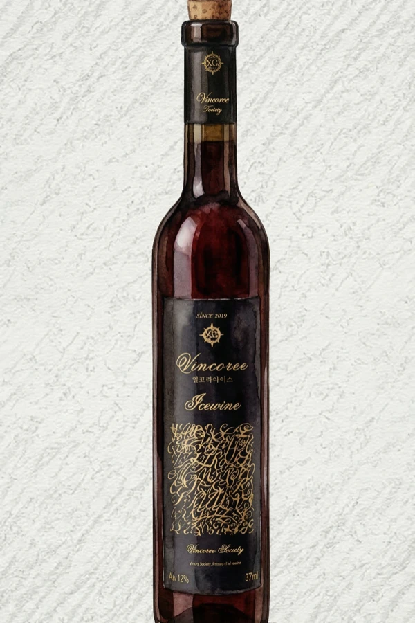 뱅꼬레 아이스와인 - 과실주, 경북, 12% ABV, 375ml. 과일향, 달콤한