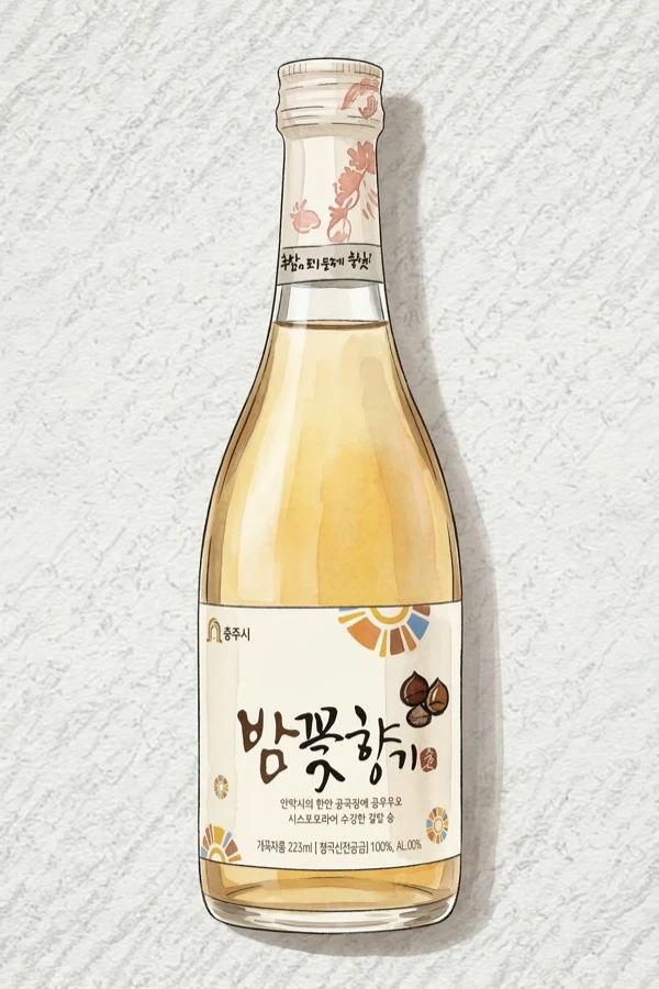 Chestnut Blossom Aroma - Korean Cheongju, Chungcheongnam, 13.5% ABV, 375ml. Clean, Smooth