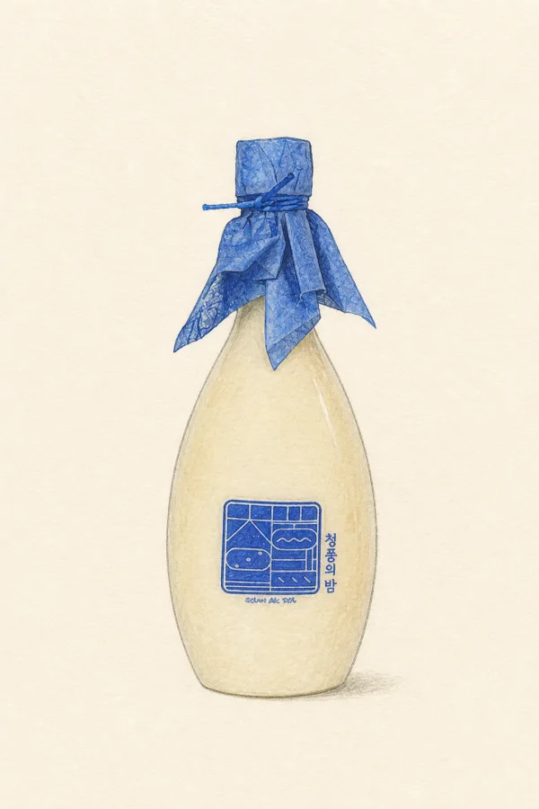 Cheongpung's Night - Korean Makgeolli, Chungcheongbuk, 10% ABV, 830ml. Creamy, Sweet