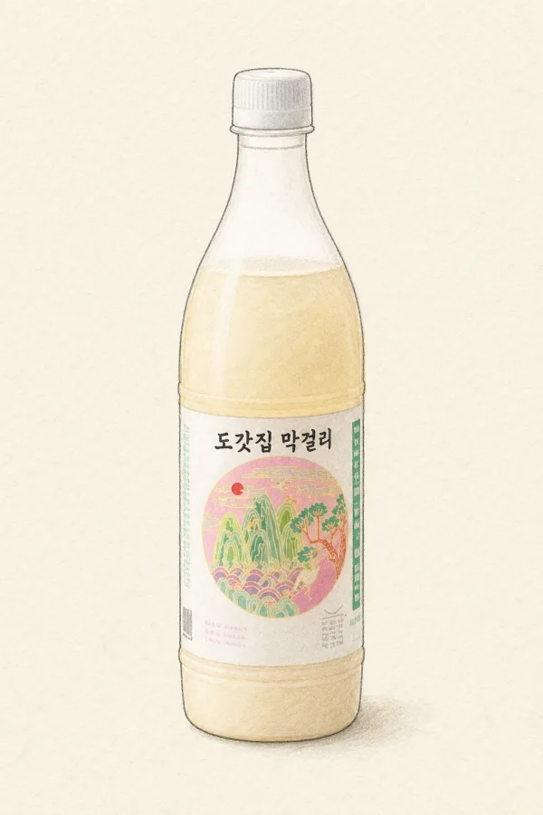 Dogasjip Makgeolli - Korean Makgeolli, Jeonnam, 6% ABV, 750ml. Creamy, Sweet