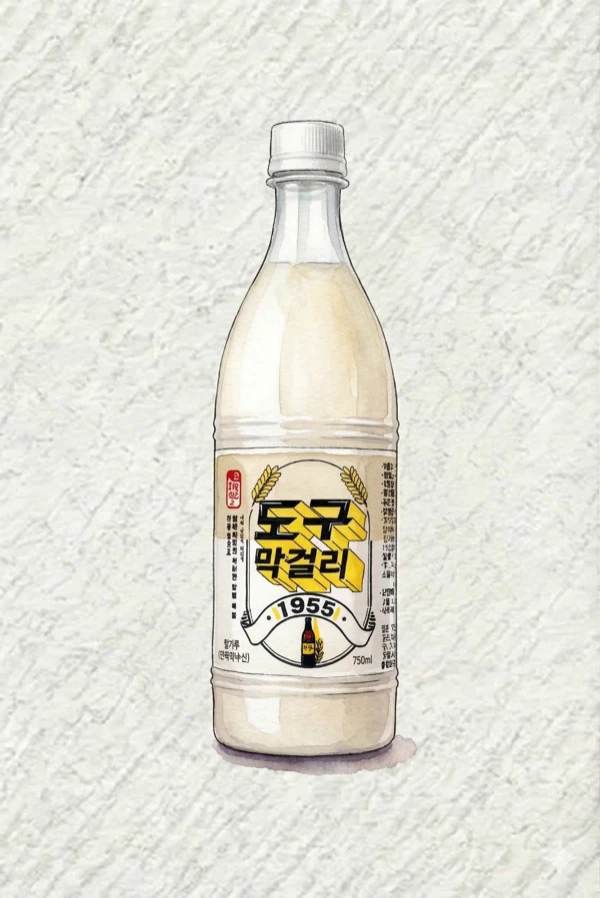 도구막걸리 - 막걸리, 경북, 6% ABV, 750ml. 크리미한, 달콤한
