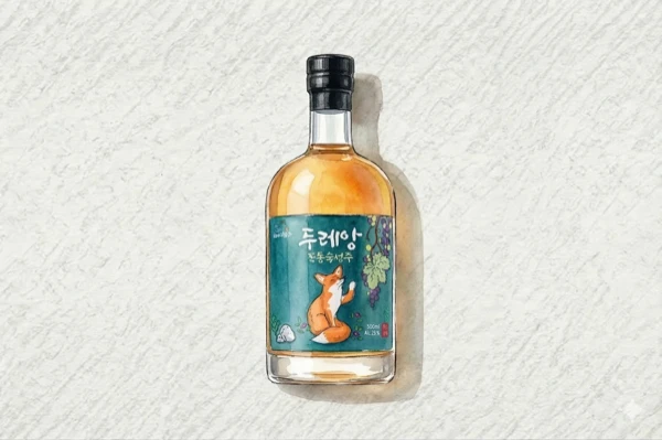 Dureang Barrel-Aged Soju - Korean Soju, Chungcheongnam, 35% ABV, 500ml. Clean, Smooth