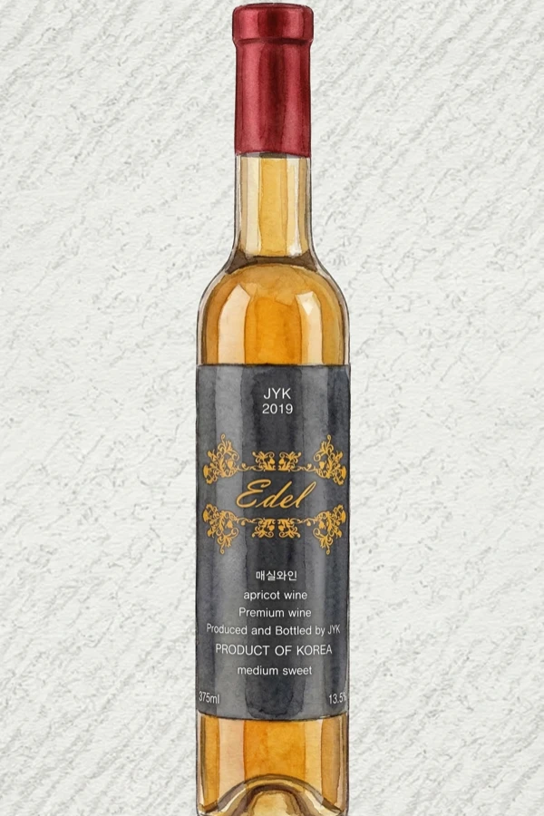 Edel Midium Seuwiteu Wine - Korean Fruit Wine, Chungcheongbuk, 13% ABV, 375ml. Fruity, Sweet