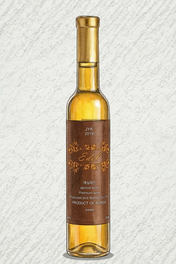 エーデル・スイートワイン - 清酒（チョンジュ）, 忠清北道（チュンブク）, 13% ABV, 375ml. クリーン, まろやか