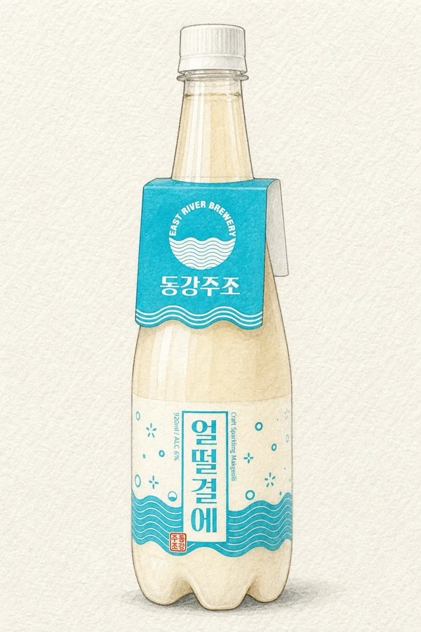 By Chance - Korean Makgeolli, Gangwon, 6% ABV, 920ml. Wheaty, Light-tart