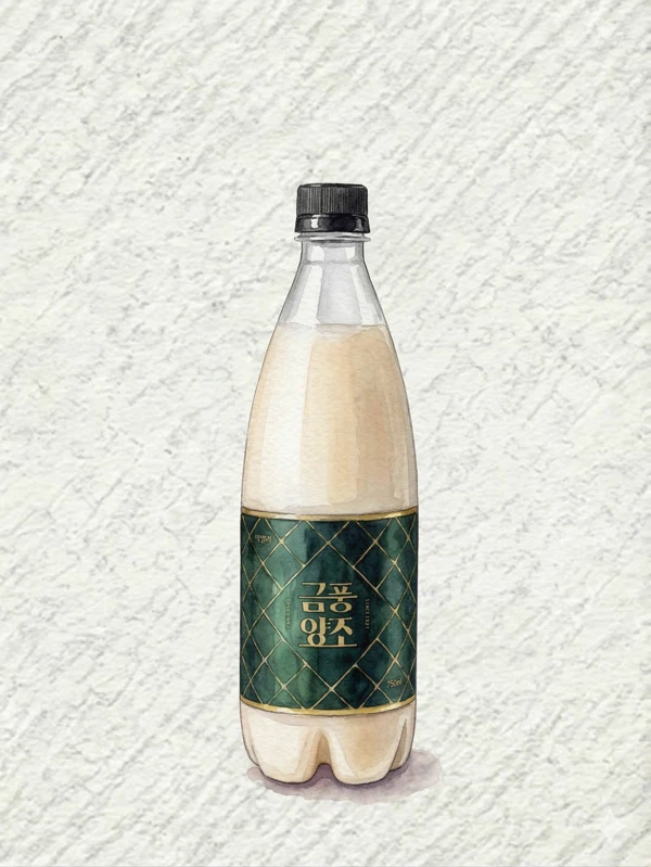 금풍양조 - 막걸리, 인천, 6.9% ABV, 750ml. 크리미한, 달콤한