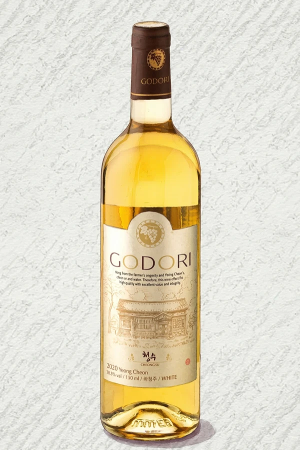 ゴドリ・チョンス・ワイン - 果実酒, 慶尚北道（キョンブク）, 10.5% ABV, 750ml. フルーティ, 甘い