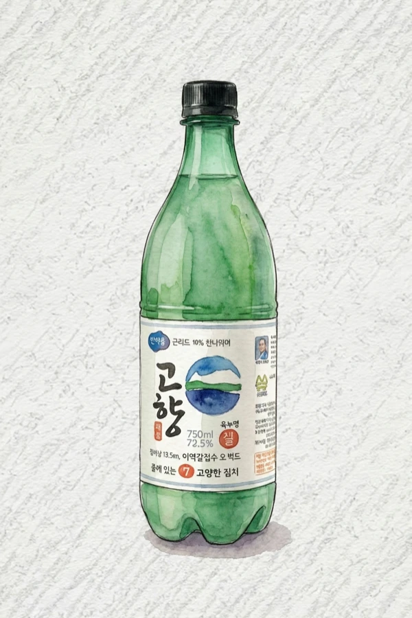 故郷 生マッコリ - マッコリ, 仁川（インチョン）, 6% ABV, 750ml. 故郷の安らぎ, 柔らかな米の甘み, 生きた菌の酸味, 控えめな穀物感