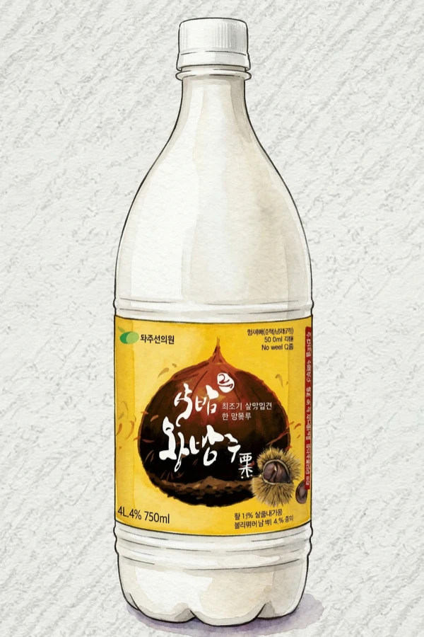 Gongju Chestnut King Chestnut Wine - Korean Traditional Drink, Chungcheongnam, 6% ABV, 750ml. Smooth, Balanced