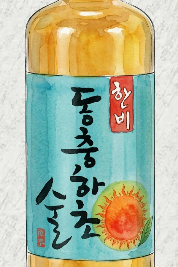 Hanbi Dongchunghacho Liquor - Korean Soju, Chungcheongbuk, 35% ABV, 375ml. Clean, Smooth