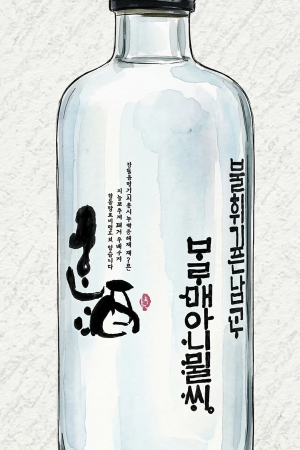 ハンジュ - 伝統焼酎（ソジュ）, 京畿道（キョンギド）, 35% ABV, 360ml. クリーン, まろやか
