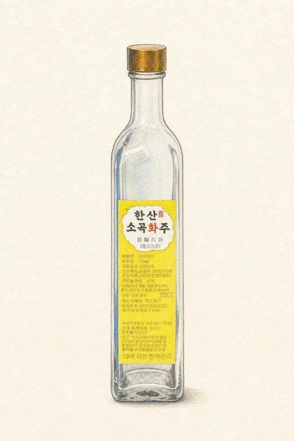 Hansan Sogok Hwaju - Korean Soju, Chungcheongnam, 41% ABV, 300ml. Clean, Smooth