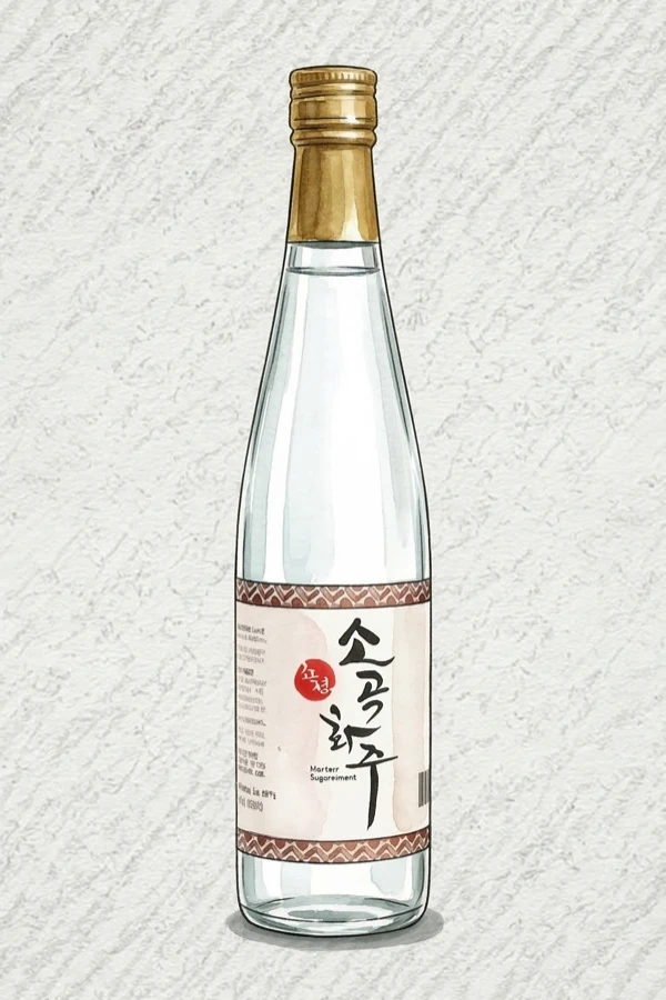Hansan Yedameun Hansan Sogok Hwaju - Korean Soju, Chungcheongnam, 41% ABV, 500ml. Clean, Smooth