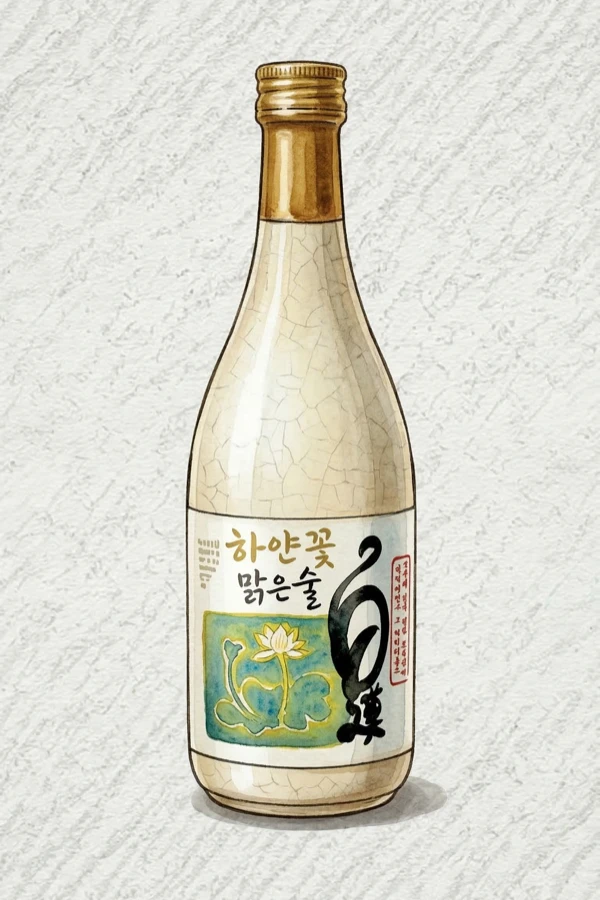 Hayan Lotus Baekryeonmalkeun Sul - Korean Cheongju, Chungcheongnam, 12% ABV, 375ml. Clean, Smooth