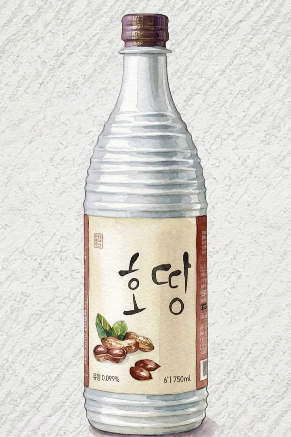 Hoduttangkong Makgeolli - Korean Makgeolli, Gyeonggi, 6% ABV, 750ml. Roasted peanut, Marzipan