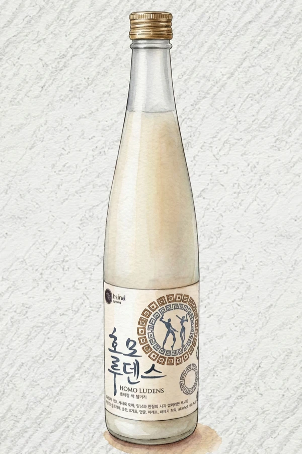 호모루덴스 - 기타, 강원, 12% ABV, 500ml. 미네랄, 멜론 껍질