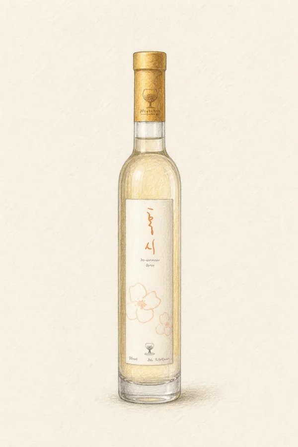 Hongsi Wine - Korean Fruit Wine, Gyeongsangbuk, 10.5% ABV, 375ml. Fruity, Sweet