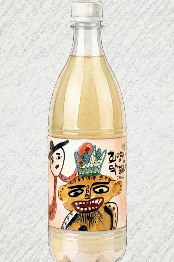 Huiyangsan Makgeolli 9do - Korean Makgeolli, Gyeongsangbuk, 9% ABV, 750ml. Nuruk-earthy, Soft grain