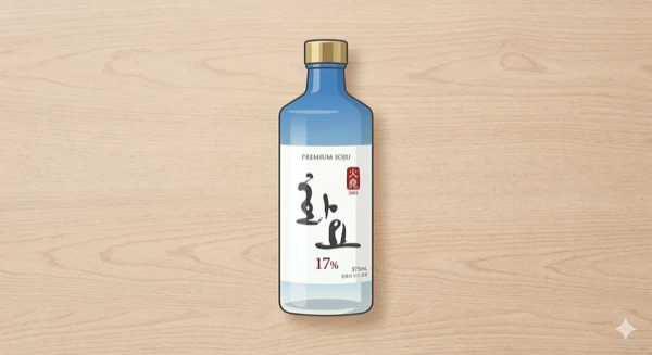 Hwaju - Korean Soju, Chungcheongnam, 25% ABV, 375ml. Clean, Smooth