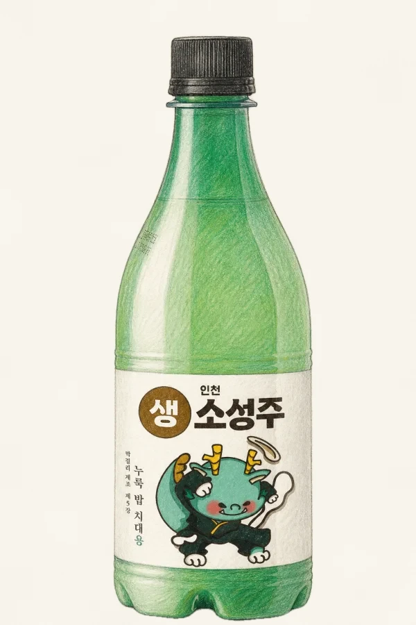 仁川生ソソンジュ - マッコリ, 仁川（インチョン）, 6% ABV, 750ml. クリーミー, 甘い