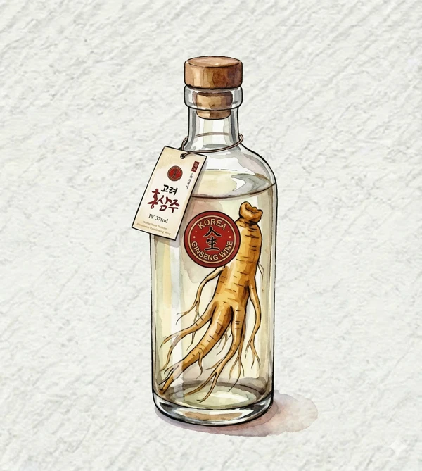 Jinsim Red Ginseng Liquor 38%, 19% - Korean Liqueur, Jeonbuk, 19% ABV, 375ml. Complex, Herbal