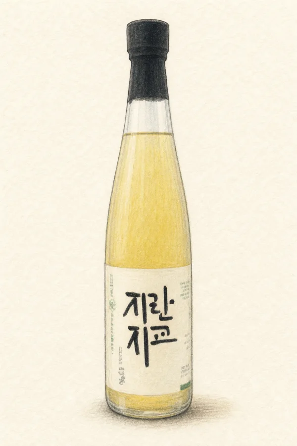 Jiranjigyo - Korean Makgeolli, Jeonbuk, 17% ABV, 500ml. Injeolmi (pounded rice cake), Malted barley, Sourdough wheat funk, Toasted grain warmth