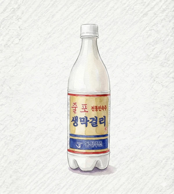ジュルポ 生マッコリ - マッコリ, 全羅北道（チョンブク）, 6% ABV, 750ml. 新鮮なヨーグルトの酸味, クリーンな乳酸の酸味, きめ細かい炭酸, 洗練された穀物