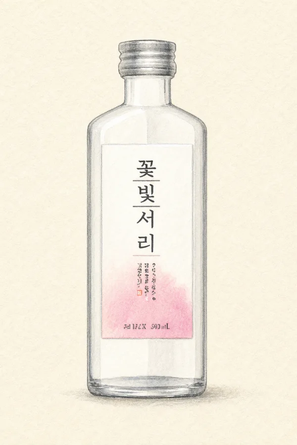 Flowerlight Frost - Korean Soju, Jeonbuk, 17.2% ABV, 360ml. Clean, Smooth