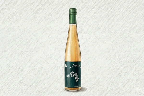Deep Plum Blossom Night - Korean Cheongju, Chungcheongnam, 8% ABV, 375ml. Clean, Smooth