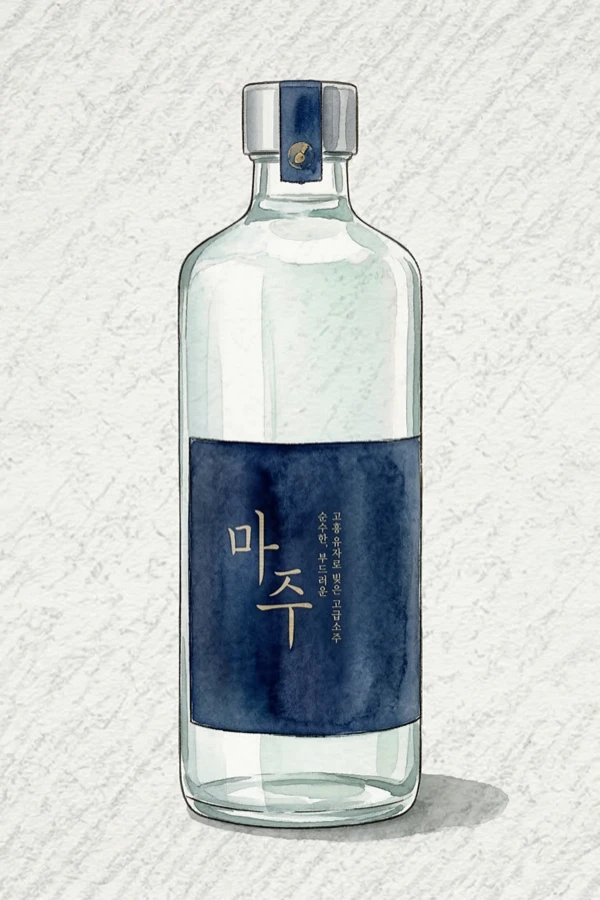 Maju Sogok Hwaju - Korean Soju, Chungcheongnam, 41% ABV, 500ml. Clean, Smooth
