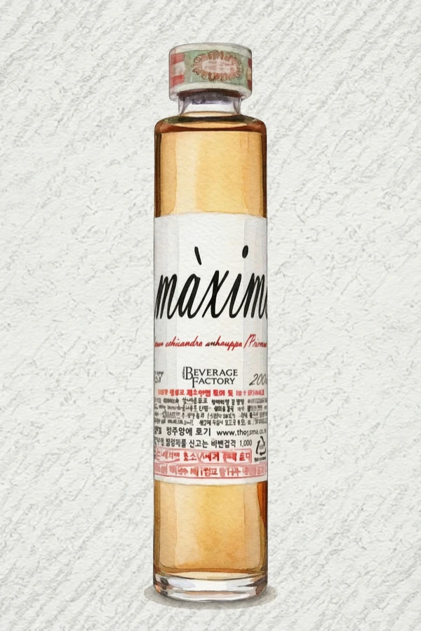 막시모 40 - 소주, 경북, 40% ABV, 500ml. 깔끔한, 부드러운