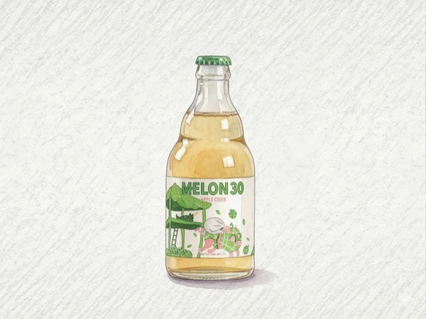 メロンソ리 - その他, 忠清北道（チュンブク）, 5% ABV, 330ml. バランス良い, 発泡性