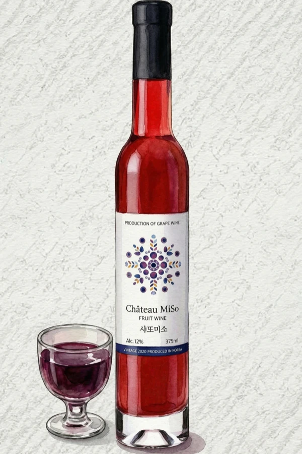 Miso Ice - Korean Fruit Wine, Chungcheongbuk, 12% ABV, 375ml. Fruity, Sweet