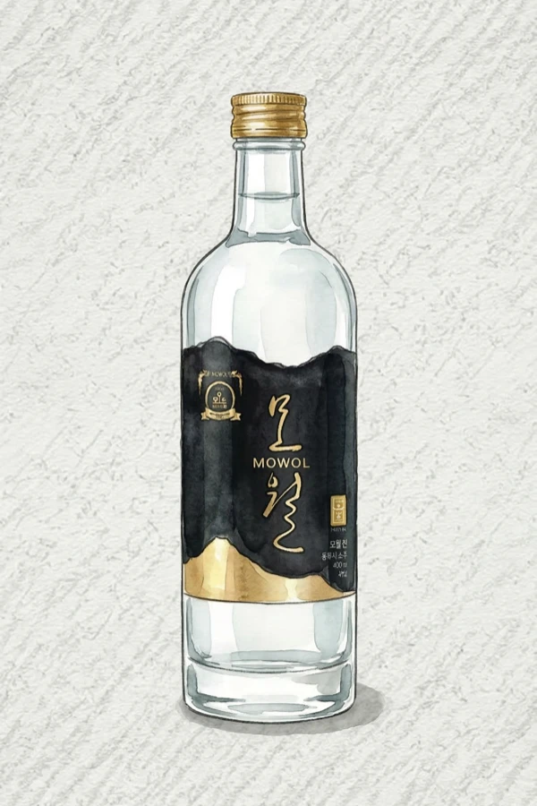 Mowol In - Korean Soju, Gangwon, 41% ABV, 500ml. Clean, Smooth