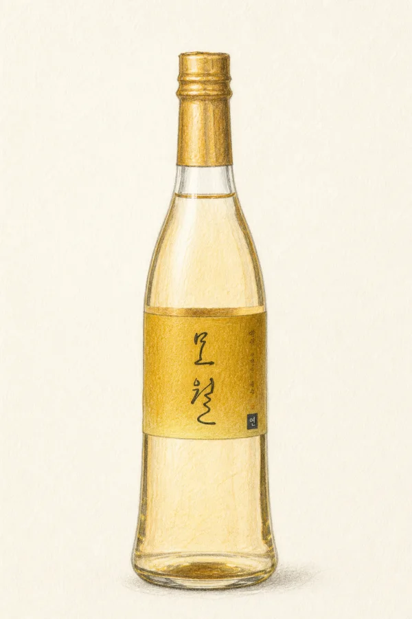 Mowol Yeon - Korean Traditional Drink, Gangwon, 13% ABV, 500ml. Pressed wildflower, Milled rice, Slippery texture, Roasted barley water aftertaste