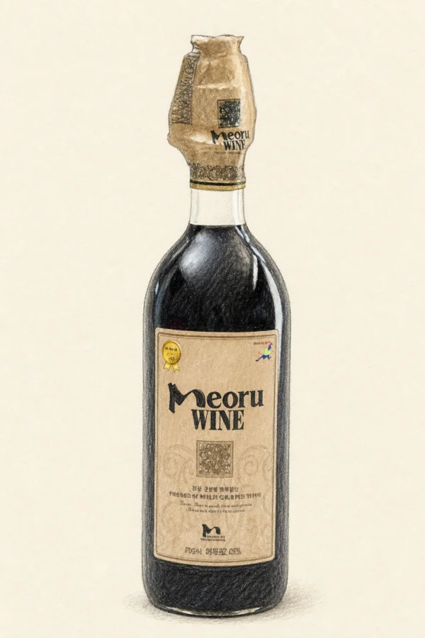 Mujugucheondong Wild Grape Wine - Korean Fruit Wine, Jeonbuk, 12% ABV, 750ml. Fruity, Sweet