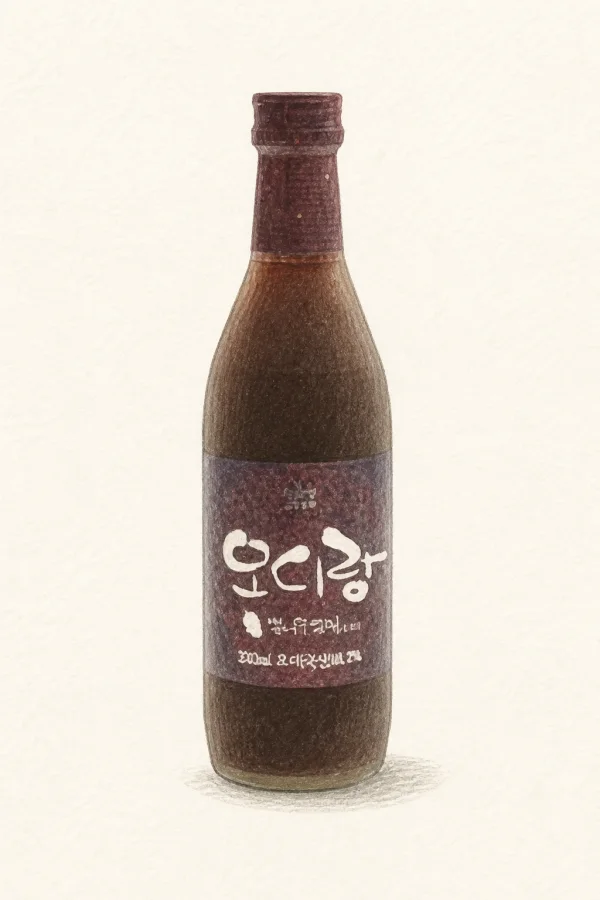 오디랑 - 기타, 전북, 13% ABV, 330ml. 부드러운, 균형잡힌