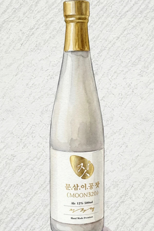 문삼이공(moon320) 잣 주 - 막걸리, 경기, 12% ABV, 500ml. 잣, 기름지게 부드러운