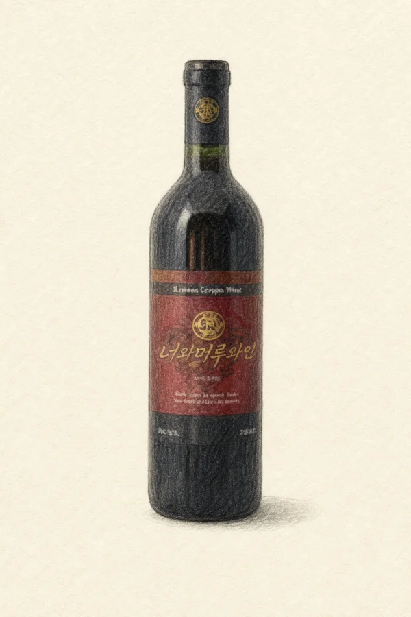 Neowa Wild Grape Wine - Korean Cheongju, Gyeonggi, 12% ABV, 500ml. Clean, Smooth