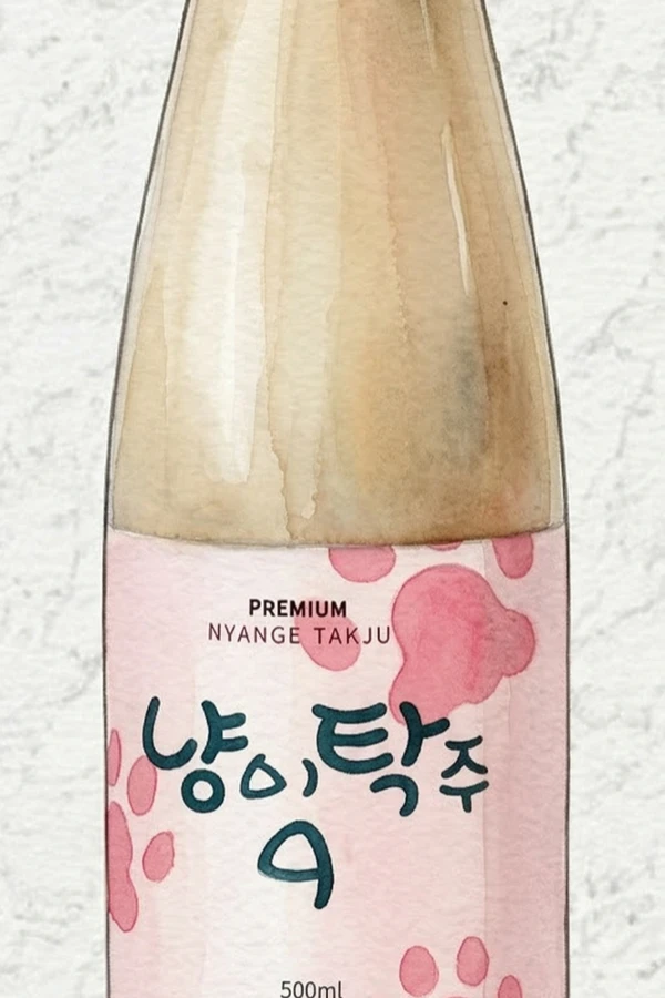 Nyangi Takju 9 - Korean Makgeolli, Gyeonggi, 9% ABV, 350ml. Honey, Creamy
