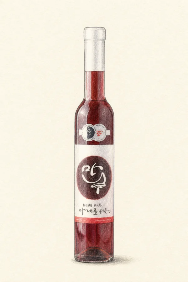 Audrin Bebemaru For My Wife - Korean Fruit Wine, Chungcheongbuk, 10% ABV, 375ml. Fruity, Sweet