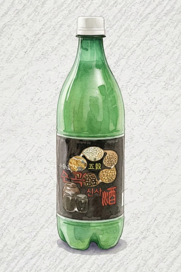 Ogok Jinsangju - Korean Traditional Drink, Chungcheongbuk, 7% ABV, 750ml. Toasty, Multi-grain