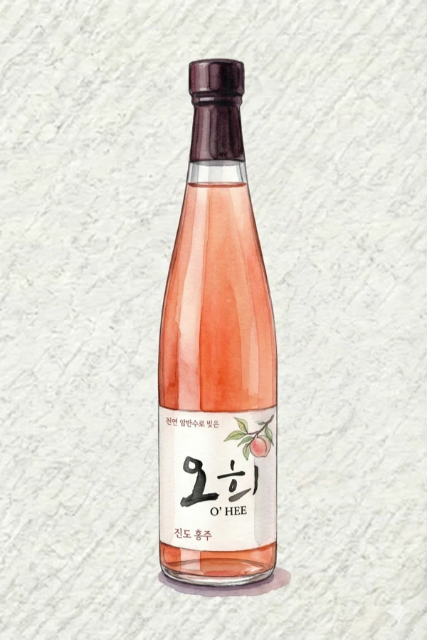 오희 스파클링 막걸리 - 막걸리, 경북, 8.5% ABV, 500ml. 말린 크랜베리의 새콤함, 장미꽃잎 향, 샴페인 같은 탄산의 청량감, 드라이하고 베리의 떫은맛이 있는 피니시